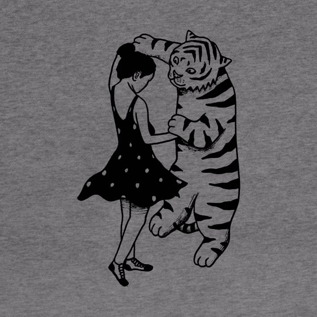 Girl and Tiger dancing by RicardoCarn